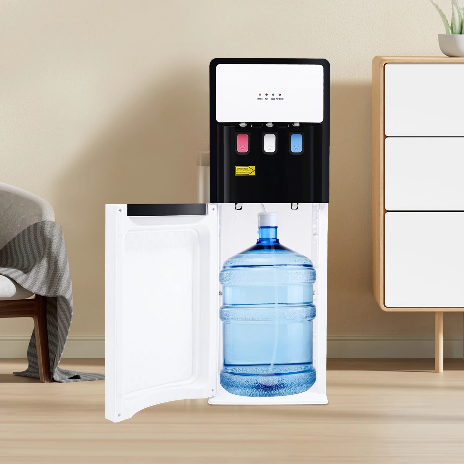 Bottom Loading Water Dispenser Versatile Freestanding Hot&cold Water Dispenser for Office, Home, Living Room White