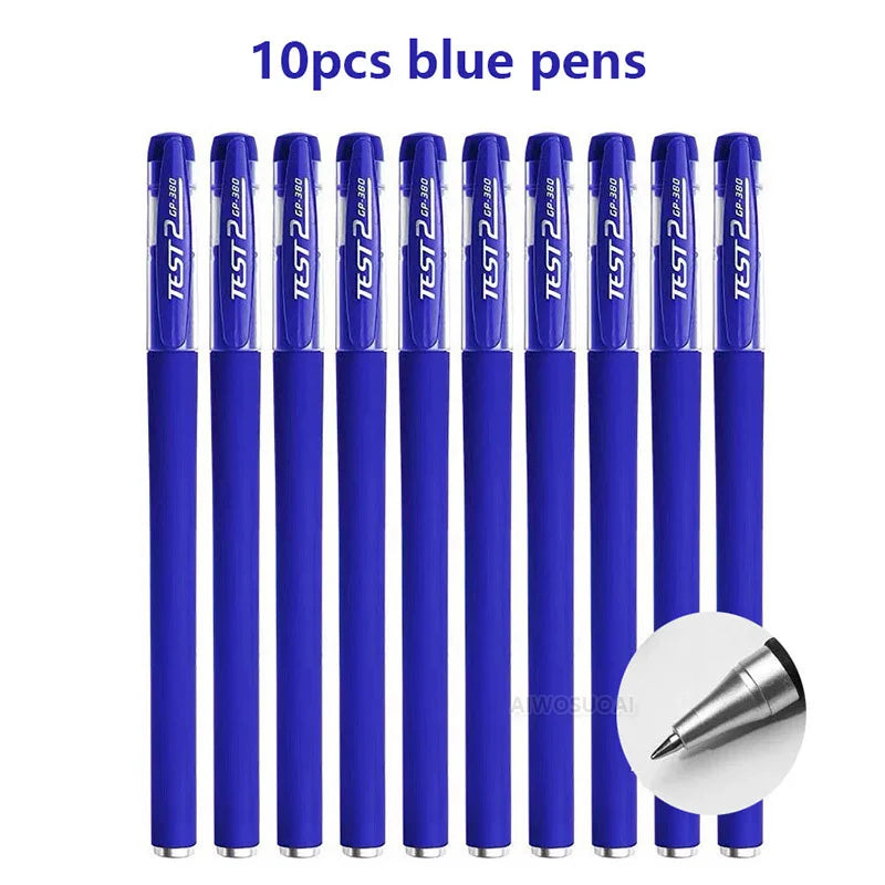 Gel Pens Set 0.5mm Black Blue Red Refill Gel Pen Bullet Tip School & Office Supplies Stationery Kawaii Accessories Stationery