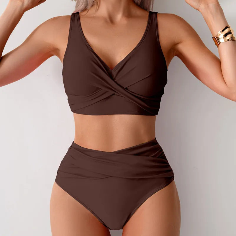 Summer Sexy Bikinis Push Up Swimsuits Women Swimwear For Female Beach Swim Wear Bathing Suits High Waist Bikini Set Pool Bather Ürün ana görseli