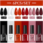 LILYCUTE Nail Gel Polish Set Pink Green Spring DIY Nail Art Design Long Lasting Soak Off UV Gel Manicure Painting Gel Vernis Kit