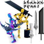 T13 Action Figure 3D Printed Multi-Jointed Movable Titan 13 Lucky Dummy Nova Robot Action Figure Desktop Assembly Completed Gift