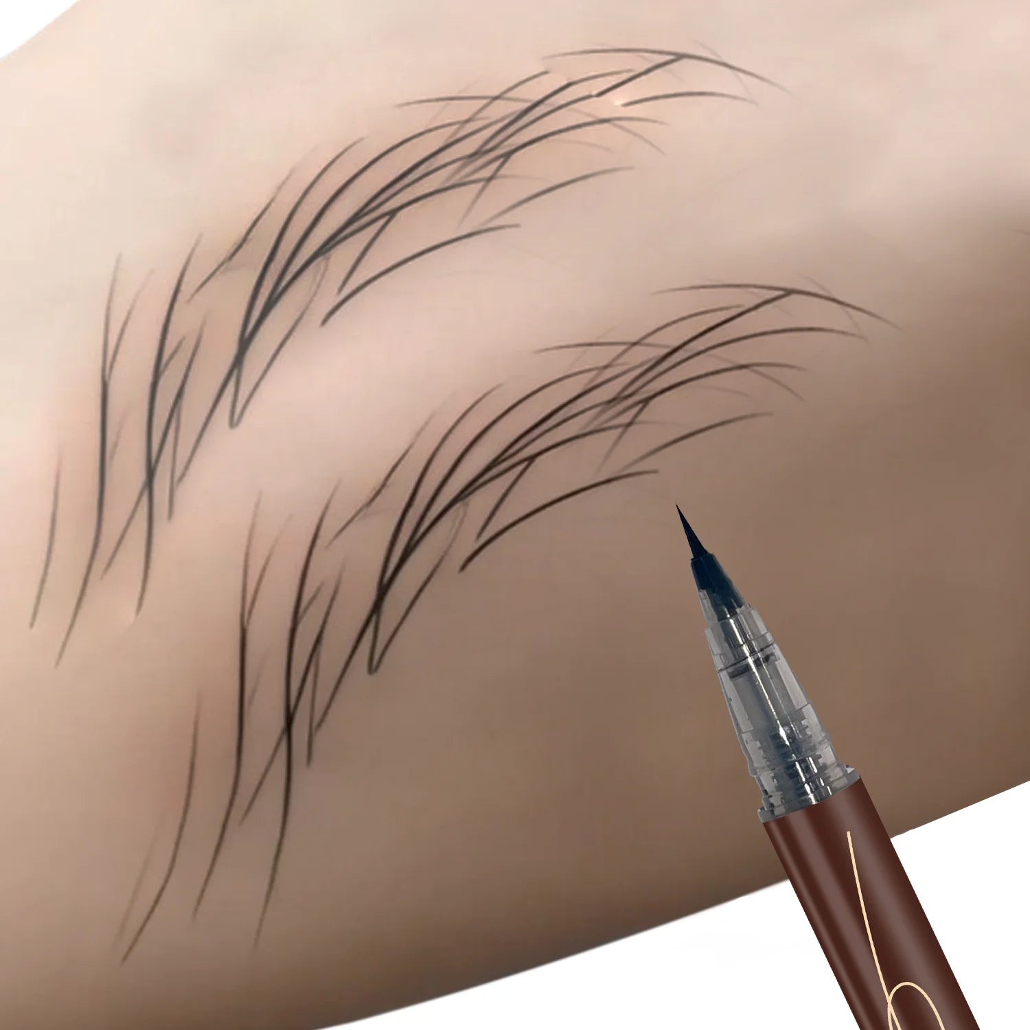 Ultra-fine ultra-fine eyebrow pencil waterproof professional sweat-proof liquid eyeliner Eyebrow dual-purpose durable makeup art Ürün ana görseli