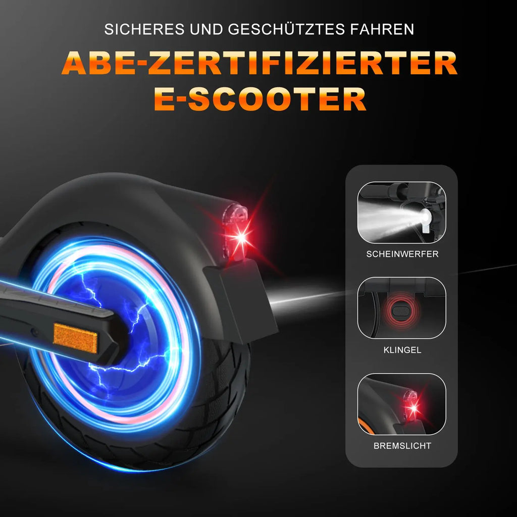 RCB EV10Z Electric Scooter With ABE Road Approval 350W Motor 36V11.4Ah Battery 35-40km Range 10 Inch Wheel Foldable 120KG Max Load For Urban Commute