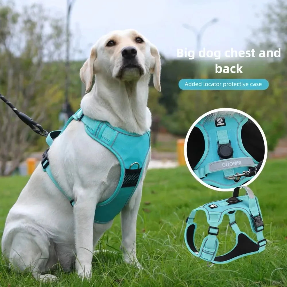 Anti Pull Dog Harness for Large Medium Dogs Reflective Escape Proof Tracker Chest Strap Breathable Adjustable Pet Supplies Ürün ikincil görseli
