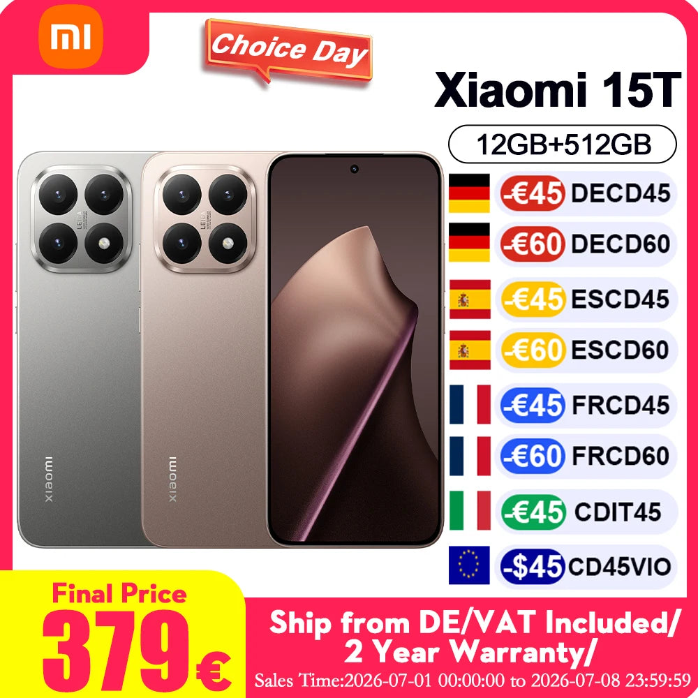 Global Version Xiaomi 15T Ultra-slim Smartphone 12GB 256GB Professional Laica Triple Camera Immersive 6.83 "Display 7.5mm Thin Slim Body Ürün ana görseli