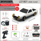 Skymaker AE86 Model LD1801 RX-7 FC LD1802 1:18 RC Drift Car 1/18 2.4G Remote Control ESP Gyroscope LED Mini RC Racing Car Toys