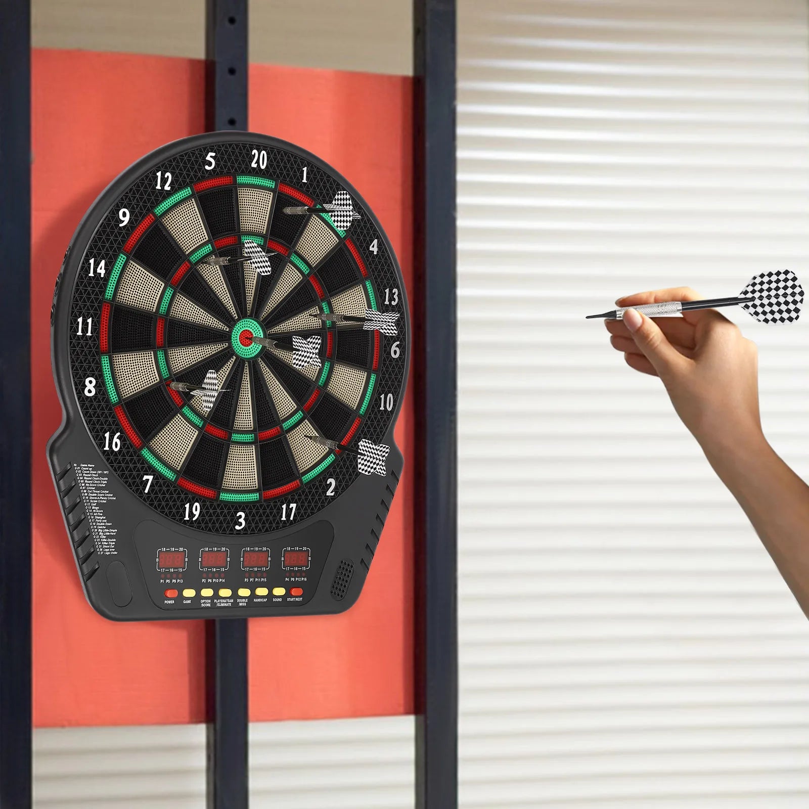 Electronic Dartboard with 6 Darts Dartboard Innovative Dart Machine with 27 game modes & 243 variants supports up to 16 players Ürün ana görseli