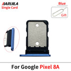 SIM Card Tray Holder For Google Pixel 8 8A 8 Pro Sim Single Card Tray Holder Adapter Chip Drawer Socket Accessories Parts