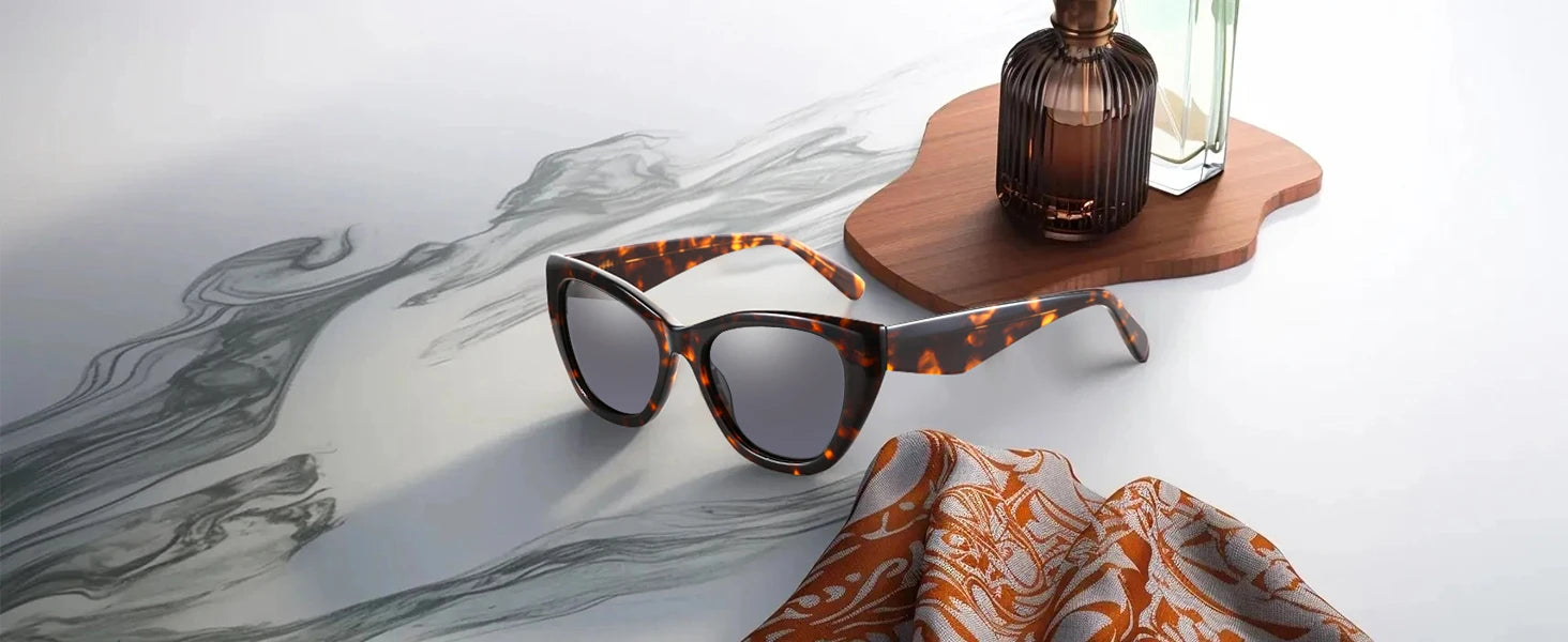 ZENOTTIC Polarized Sunglasses Women Cat-Eye: Trendy Cateye Sunglasses for Woman - Cute Sun Glasses UV400 Protection