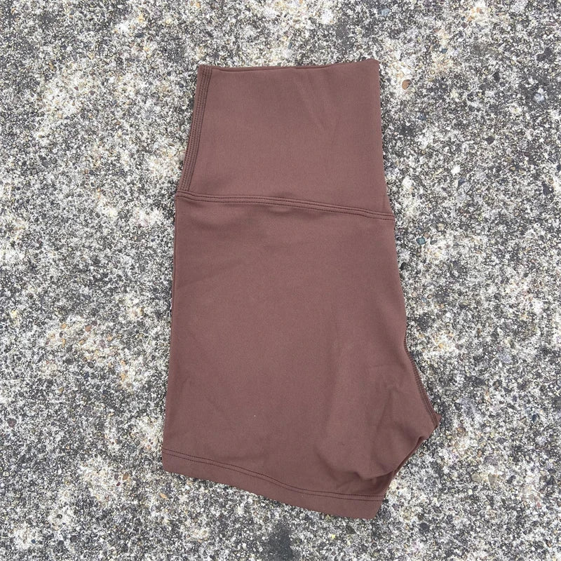 Sexy Solid Color Women Fitness Sport Short High Waist Athletic Yoga Short Leg Cycling Comprehensive Training Jogging Squat Proof