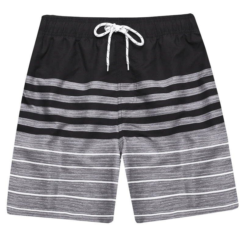 DATIFER Summer New Fashion Polyester Men Shorts Beach Quick Dry Printing Swimsuit Plus Size Mesh Liner Surfing Gym Shorts Men
