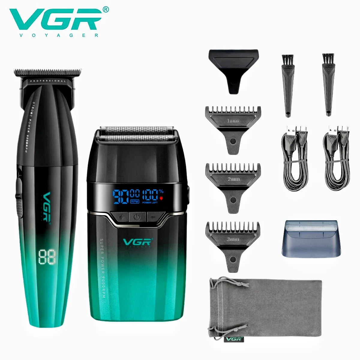VGR Hair Clipper Professional Hair Cut Machine Face Shaver Barber Clippers Beard Trimmer Metal Trimmer for Men V-003 V-906 V-308