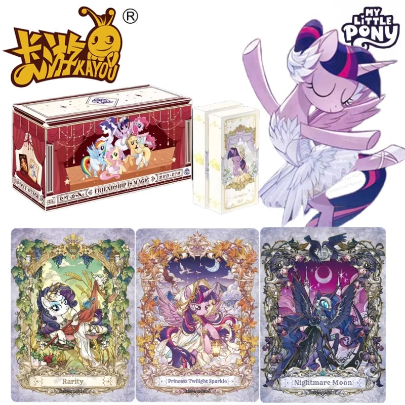 KAYOU Genuine New My Little Pony Friendship Eternal Star Bag 2 Rhythm Moon AR Gilded Decoration OR Collection Card Gift Ürün ana görseli