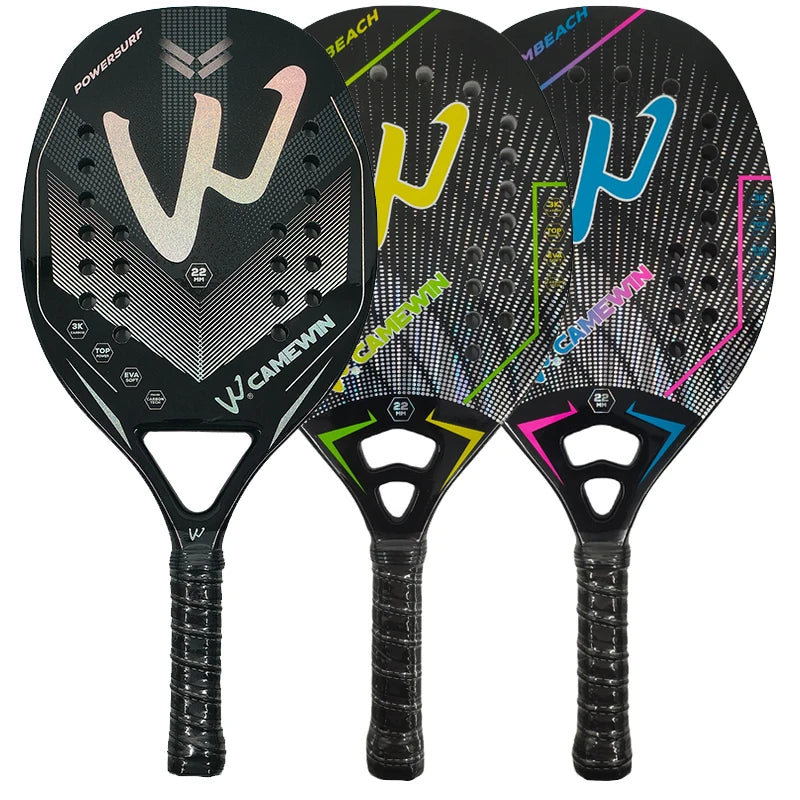 Camewin 3K Beach Tennis Racket Full Carbon Fiber Rough Surface Outdoor Sports Racket For Men Women Adult Tennis Racket The New Ürün ana görseli