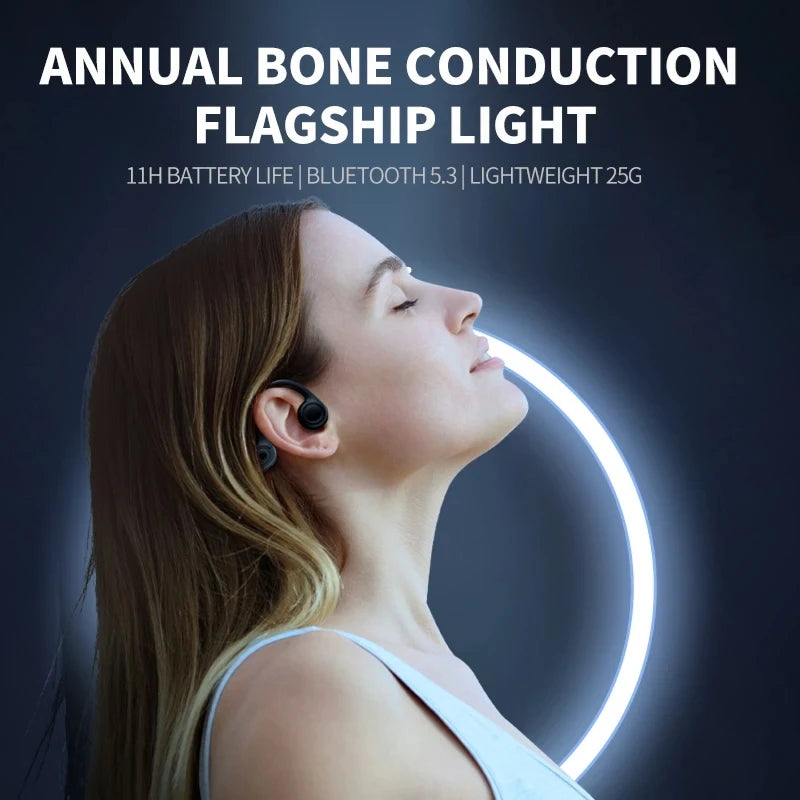 Lenovo New Real Bone Conduction Sport Headphone Wireless Earphone Bluetooth-compatible Headset Hands-free With Mic For Running