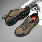 HIKEUP Leather Men Shoes for Men's Casual Shoes Fashion Waterproof Winter Luxury Designer Brand Work Boots Man Non-slip Sneakers