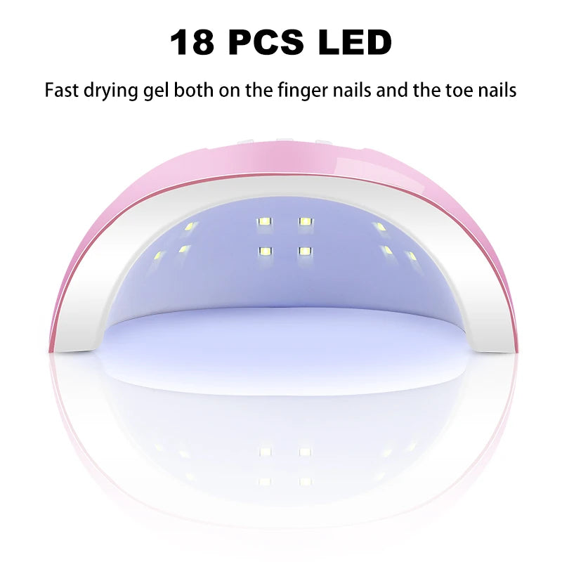 Gel Varnish Kit Professional Nail Gel Kit With Nail Dryer Soak Off Nail Gel Polish Kit  Base Coat  Top Coat Manicure Tools Set