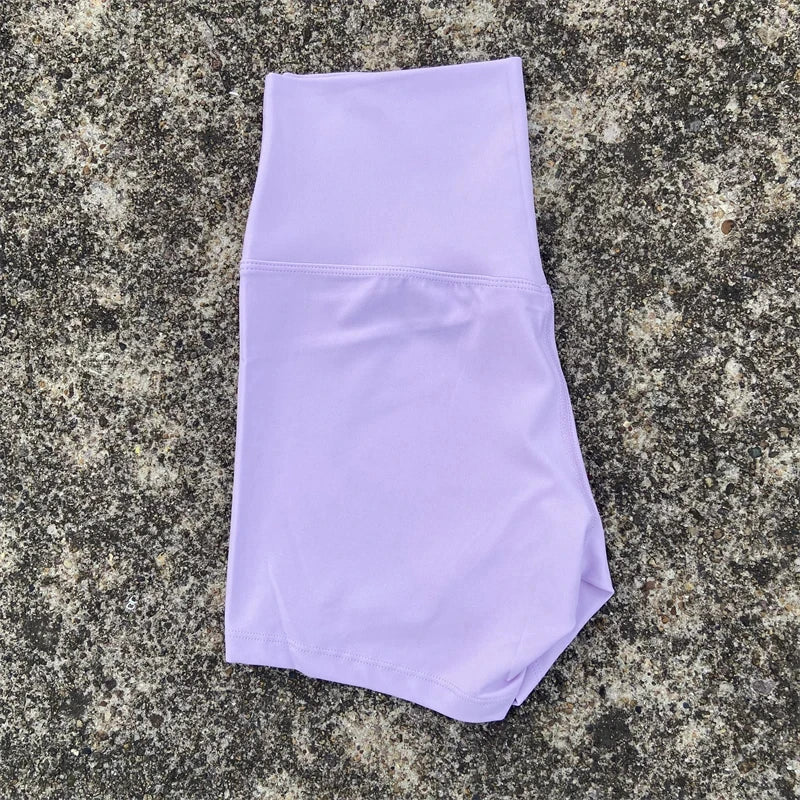 Sexy Solid Color Women Fitness Sport Short High Waist Athletic Yoga Short Leg Cycling Comprehensive Training Jogging Squat Proof