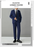 S-8XL Suit Men's Fashion Casual Outdoor (Blazer+ Pants) Gentleman Business Wedding Slim-fit Formal British Style Wedding Suit