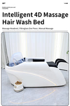 Salon Head Spa Shampoo Massage Bed Synthetic Leather Head Therapy Bed Automatic Massage Shampoo Chair Hair Spa Equipment Durable