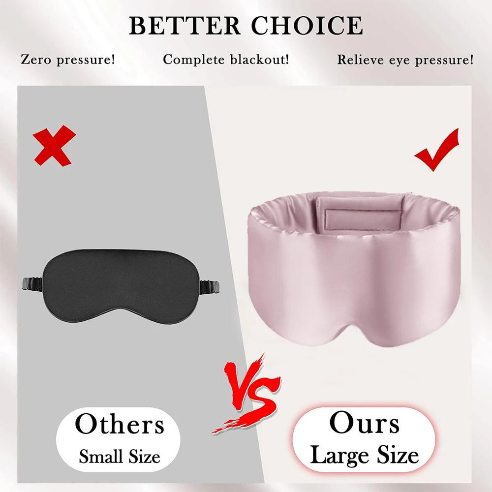 Mulberry Silk Blackout Sleeping Eye Mask Soft And Non-Intraocular Pressure Sleeping Mask Suitable For Side Sleep Adjustable
