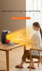 Portable Electric Heater Portable Desktop 1000W PTC Heating Fan Warm Air Blower for Household Office Mini Space Heater