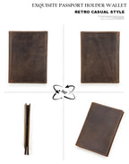 Customized Passport Cover Wallet Genuine Leather Protective Cover With Airtag Case Travel Card Holder Rfid Men Women