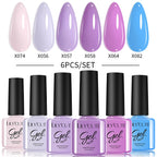 LILYCUTE 6PCS Gel Nail Polish Set Summer Neon Nail Gel Kits For DIY Nail Vernis Semi Permanent UV Lamp Gellak Nail Varnish Set