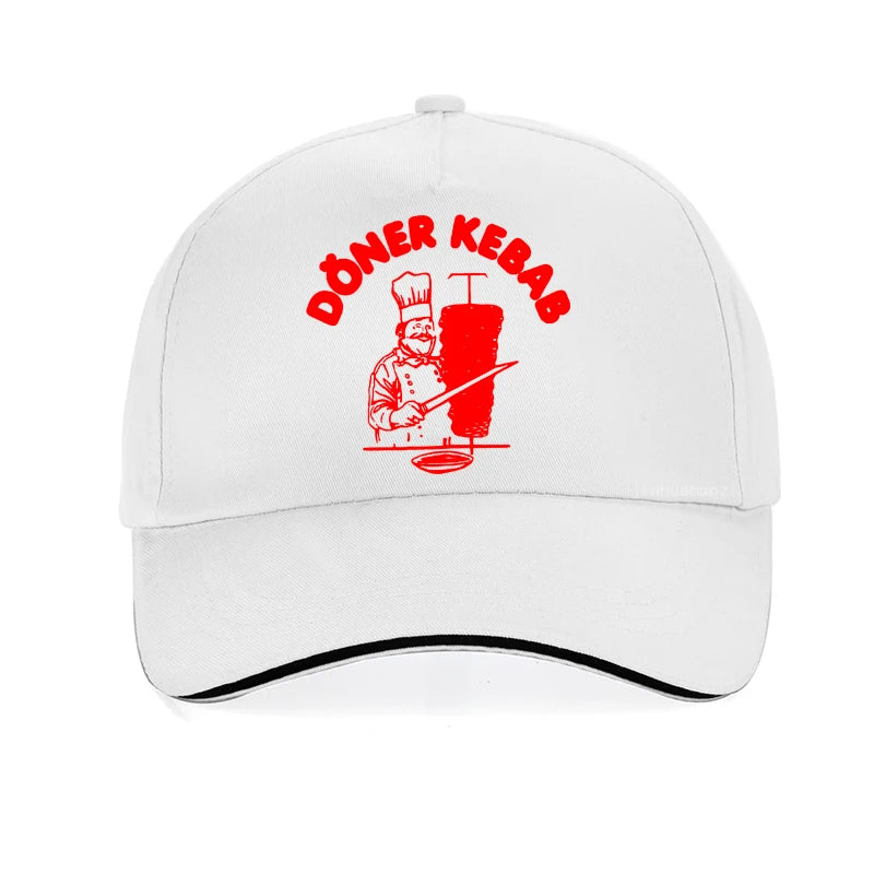Doner Kebab Fashion Print baseball cap Unisex Outdoor Fishing hunting Hats Casual Summer cotton breathable Caps Ürün ana görseli