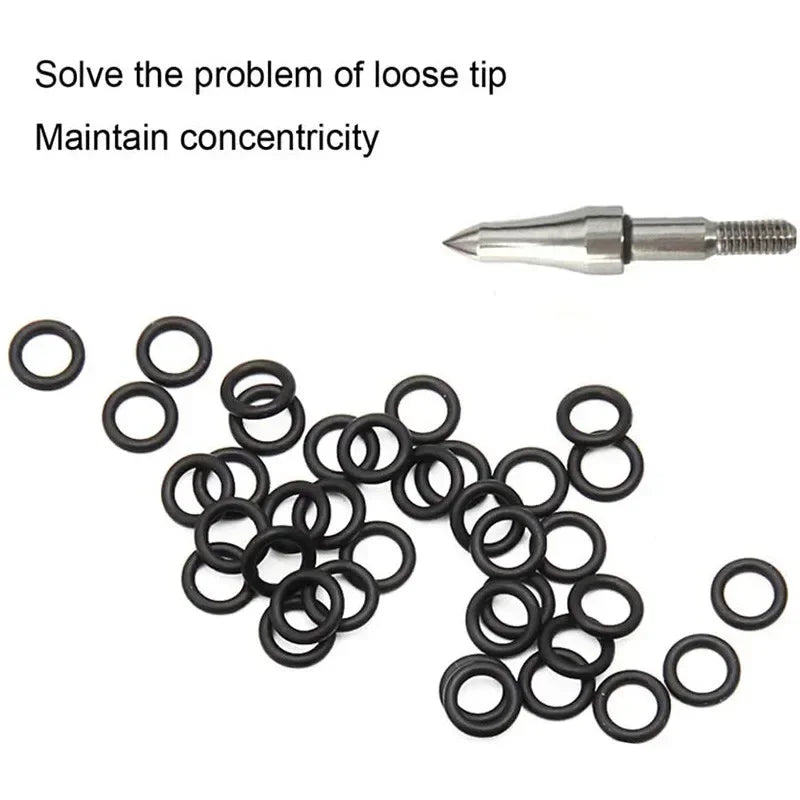 12pcs Archery Target Arrowhead 75/100/125/150/200/250/300grain Stainless Steel Aiming Arrow Tips with O Ring Hunting Accessories Secondary image