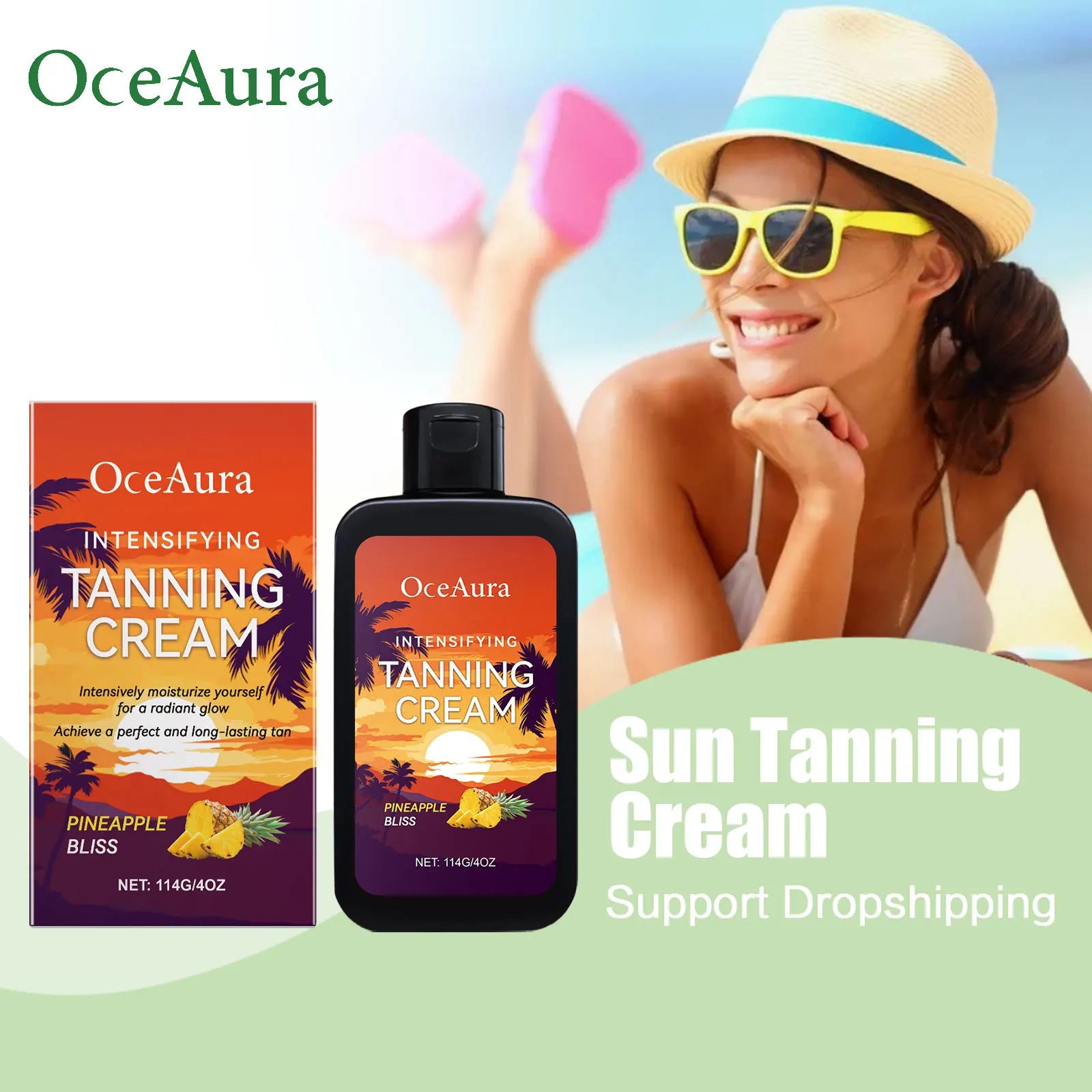 Body Tanning Cream In Solarium Accelerate Skin Bronzing Strengthen Melanin Promote Healthy Skin Tone Natural Self Tanning Lotion Ürün ana görseli