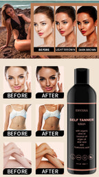 ENVISHA Makeup Foundation Body Skin Care Self Tanning Lotion Fast Face Tan Cream Moisturizing Bronzer Nourishing Facial Lotion