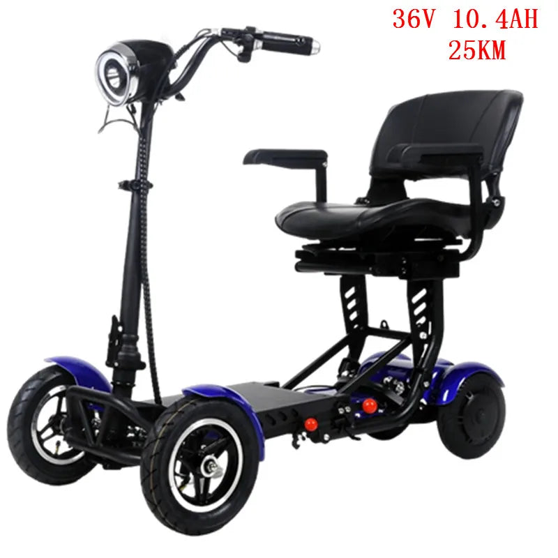 Four Wheel Electric Skateboard Portable Electric Scooters 10 Inch 36V Foldable Electric Scooter For Disabled Elderly