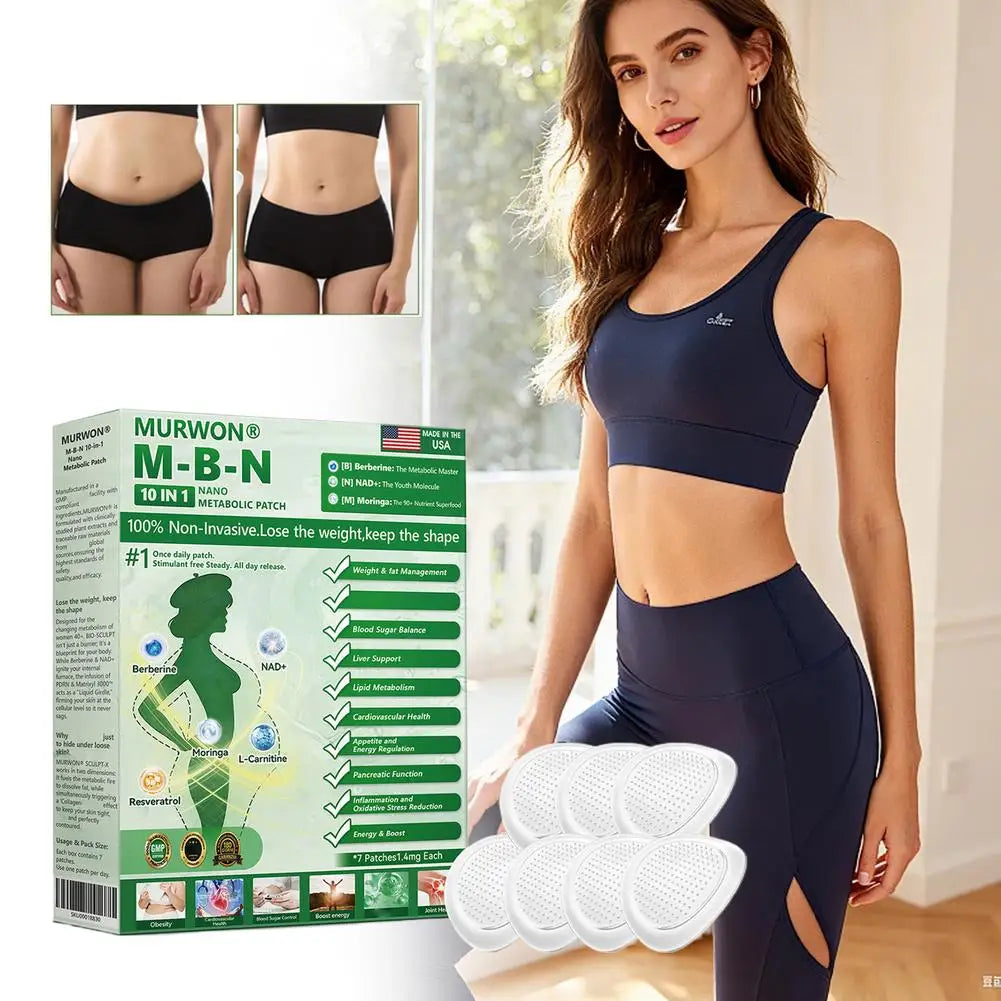 10 In 1 Nano Metabolic Patch Weight Fat Management Blood Sugar Balance Liver Support Lipid Metabolism Cardiovascular Health