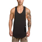 Brand Gym Sport Clothing Cotton Singlets Bodybuilding Stringer Tank Tops Mens Fitness Shirt Muscle Guys Sleeveless Running Vests