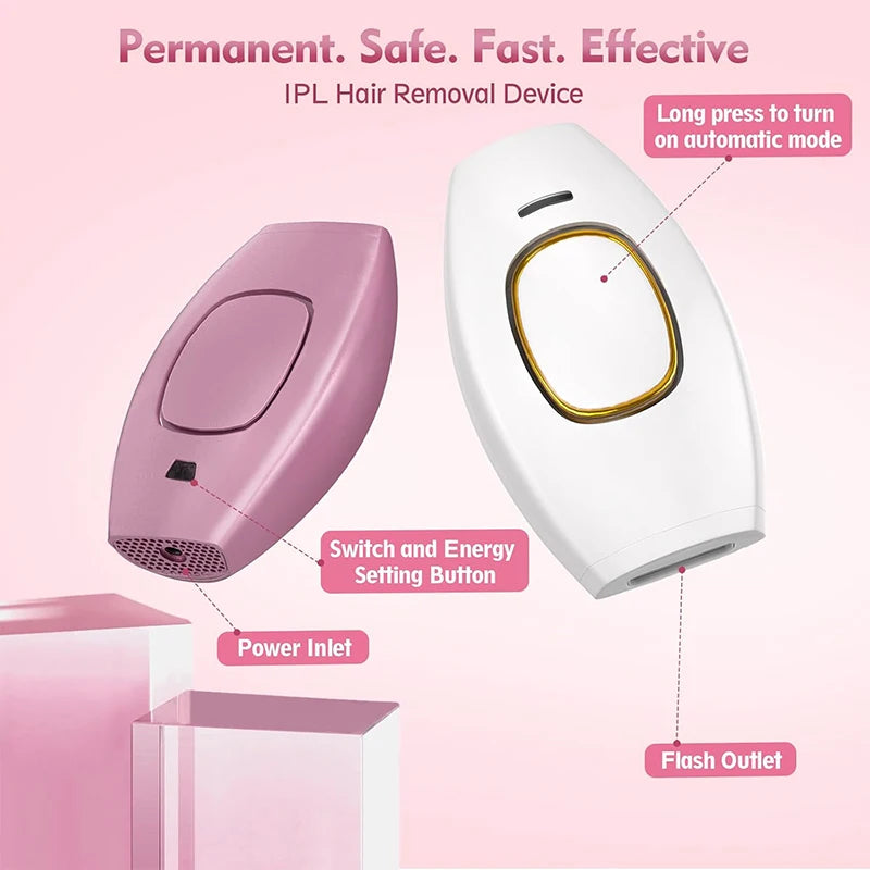 Laser Epilator IPL Hair Removal Laser Epilator For Women 500,000 Flash Depilator Pulses Permanent Painless Hair Removal