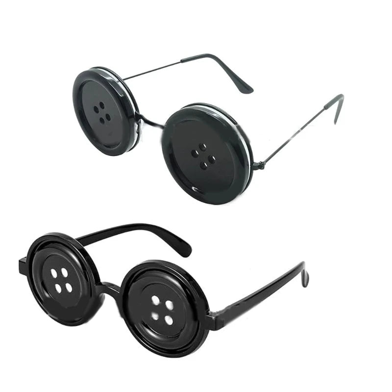 Coralines Button Eyes Glasses Halloween Cosplay Eyewear Props Novelty Funny Glasses For Other Mother Costume Accessories Ürün ana görseli
