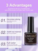 Limegirl Nail Set Nail Gel Tools Kit 54W Nail Lamp 18/12/7 Colors UV Gel Nail Polish Kit Contains Nail Drill Machine Nail Kit