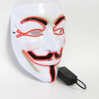 V For Vendetta Mask Cosplay Guy Fawkes Hacker Glowing Mask For Halloween Carnival  Decor Props