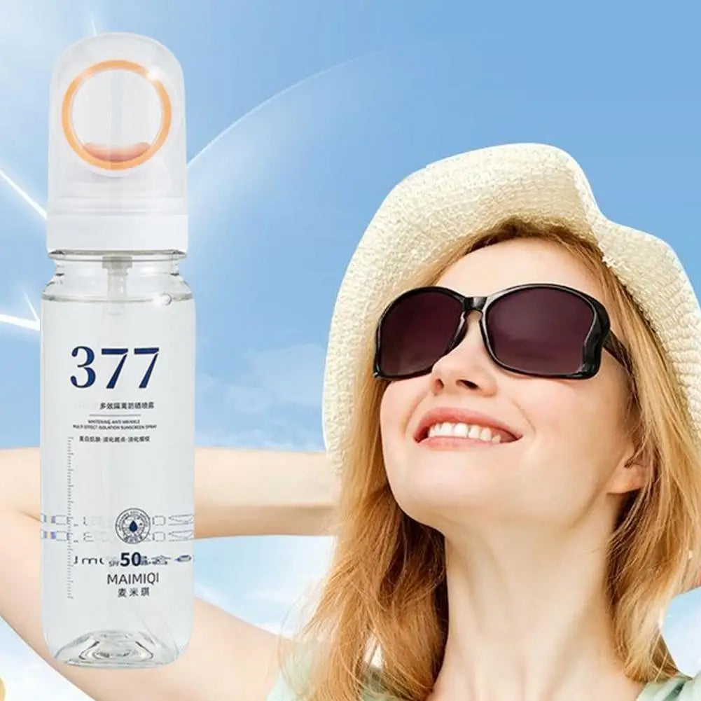 377 Sunscreen Spray SPF50+ Anti-aging Anti Wrinkle Moisturizing Whitening Sunscreen Spray Facial Body Neck Skin Care Spray 2025