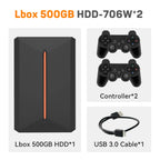 Launchbox 500GB Game Hard Drive Portable Gaming HDD with 3700+PC/3D Games for PS4/PS3/PS2/Wii/WiiU/Switch Game Console for PC