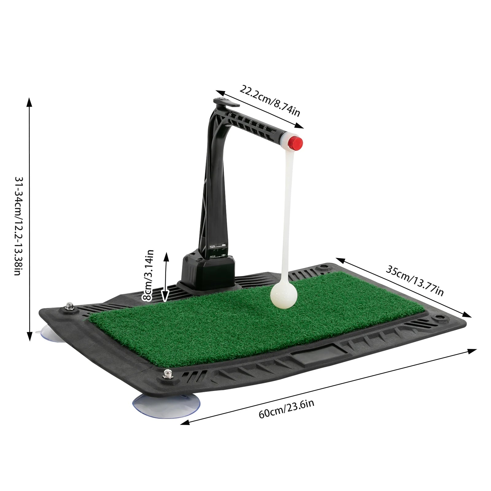 Golf Swing Trainer - Golf Training Equipment With Adjustable Height - Golf Swing Practice Mat Training Aid For Indoor Outdoor