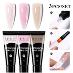 LILYCUTE 15ml Extension Gel Nail Polish Set Quick Nail Prolong With Extend Mold Nail Tips Acrylic Solution Manicure Tools Kit