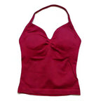 Gym Beautiful Open Back Bra Running Workout Impact Halter Longline Strappy Top Sports Yoga Vest Women's Fitness Tank Top
