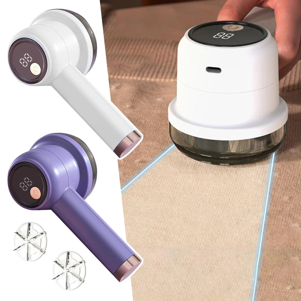 LED Digital Display Fabric Shaver 3 Speed Settings Safety Protection Smart Cordless Electric Lint Remover Garment Care Companion Main image