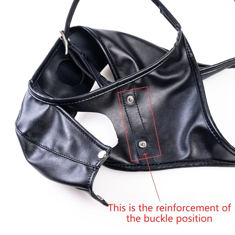 Multi-Functional Leather Chastity Panties with No Vibration Silicone Dildo Anal Accessories for Couple Sensual Play Sex Toys