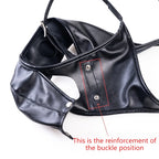 Multi-Functional Leather Chastity Panties with No Vibration Silicone Dildo Anal Accessories for Couple Sensual Play Sex Toys