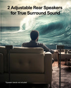 ULTIMEA 5.1 Virtual Surround Soundbar, 3D Surround Sound System, Soundbar for TV with Subwoofer and Rear Speakers, Poseidon D50