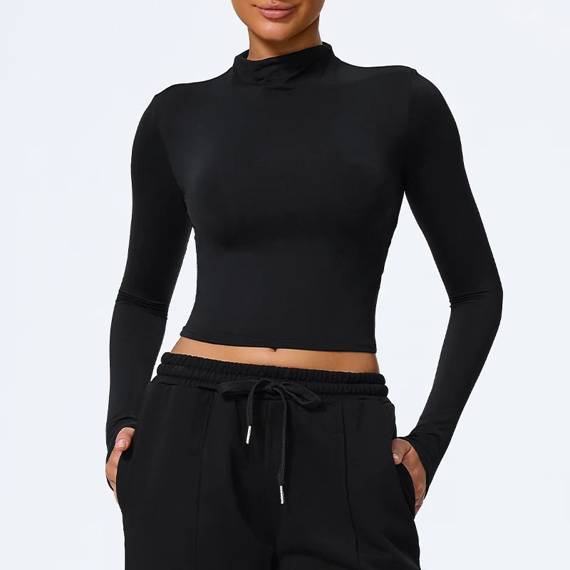 Hearuisavy Summer Women's Fitness Long Sleeved Shirt Lightweight Gym Workout Top Breathable Quick Drying Yoga Clothing Sportwear