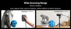 3DMakerpro Moose Lite 3D Scanner, NIR Light Source, 0.05mm Accuracy, 0.10mm Resolution, 24-bit Color Camera, 10fps Frame Rate, Anti-Shake Lenses, Compatible with Windows/MacOS - Luxury Version